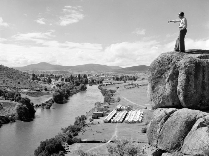 Jindabyne, Snowy River, Snowy Hydro Camp (National Archives of Aust)