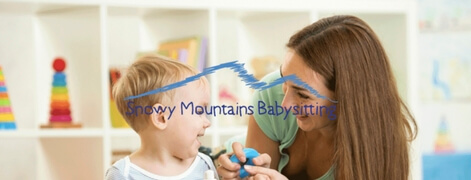 snowy mountains babysitting 471 logo