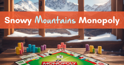 Local businesses in the Snowy Mountains featured as property squares on Monopoly board